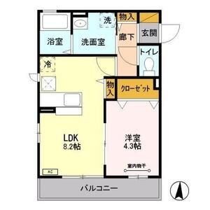 アヴェニール新川崎103号室 間取