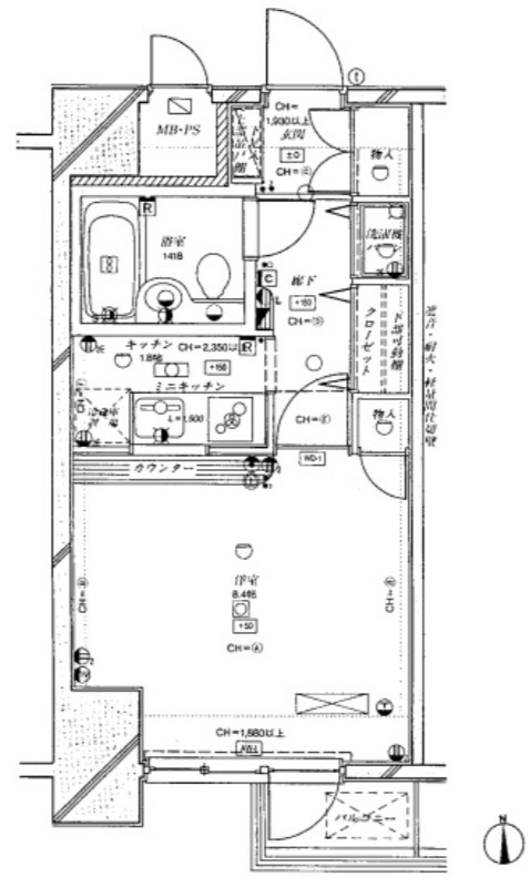 日神パレステージ西麻布5階 間取