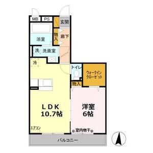 リーベン202号室 間取