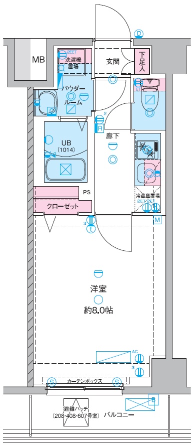 GENOVIA青砥Ⅱ0605号室 間取
