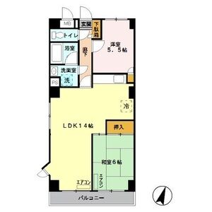 プレジール井山211号室 間取