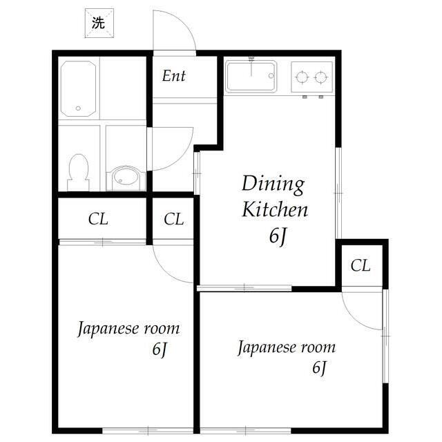 本多アパート1階 間取