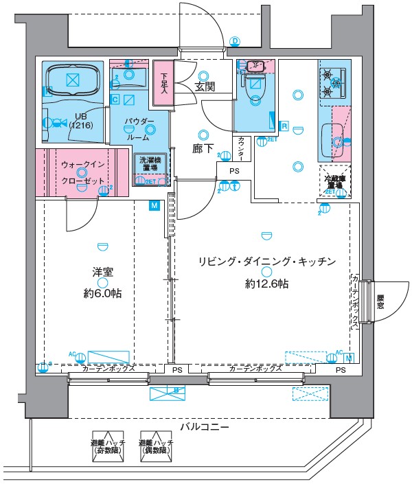 GENOVIA南千住Ⅵskygarden0604号室 間取