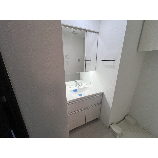 プレミアムキューブ新中野 大きな鏡の洗面台