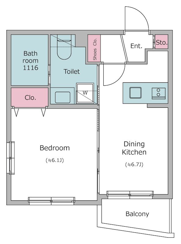 レジディア世田谷若林2階 間取