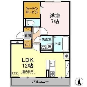 クレール　Ⅰ棟201号室 間取