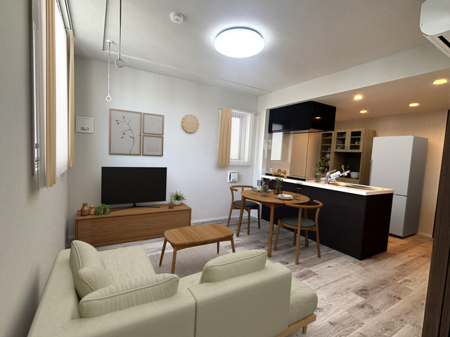 デュオメゾン笹塚ウエスト0302号室 バーチャルインテリアによる家具配置例です。