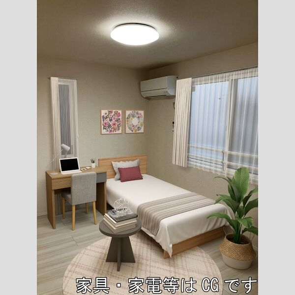 グランソレイユ206号室 家具搬入イメージ図