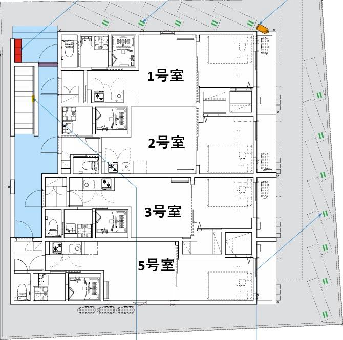 Ｃａｓａ　Ｔｒｅｎｏ2階 部屋その他