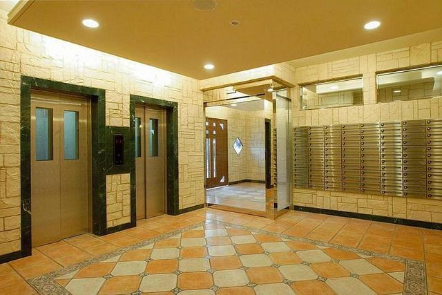 ガラ・グランディ練馬6階 防犯カメラ、窓付扉のエレベーター（２基）