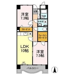 カラット中川402号室 間取