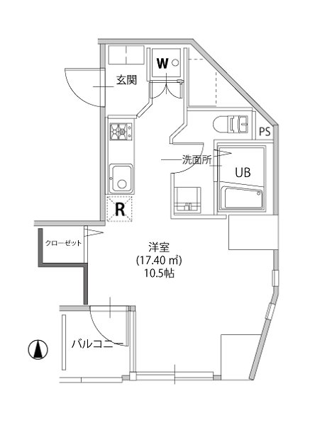 アリカ文京本郷802号室 間取
