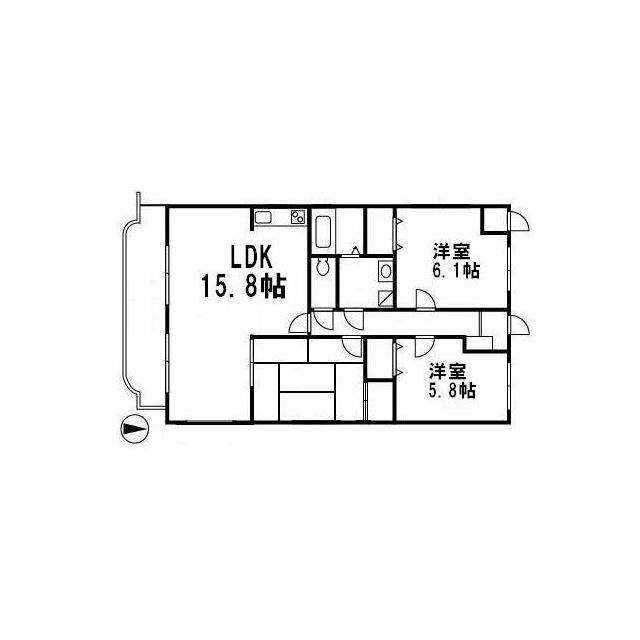 サザンコースト103号室 間取
