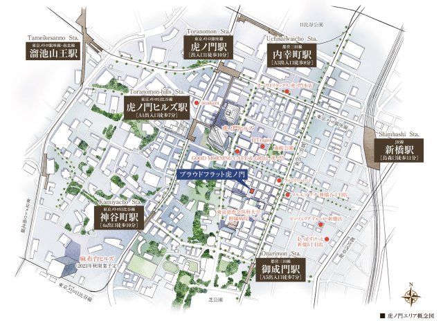 プラウドフラット虎ノ門204号室 地図