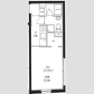 S-FORT上池台201号室 間取