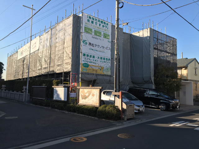 ラフィーネ港北Ⅲ1階 大規模修繕施工中！2022年2月完成予定！！