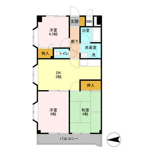 グランシャリオ大宮303号室 間取