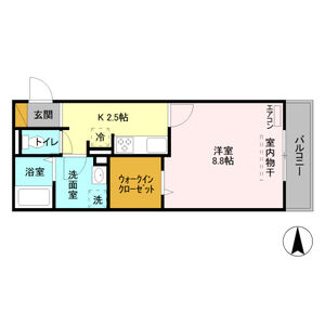 プレシャスガーネット206号室 間取
