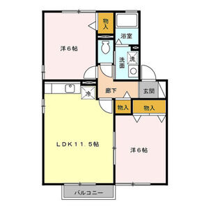 トマトハイツ　一/二/三番館1-202号室 間取