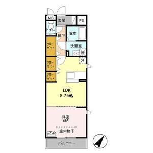 シュペリュール108号室 間取