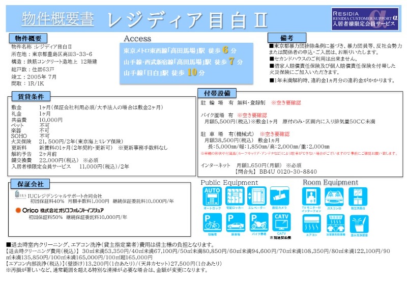 レジディア目白Ⅱ5階 部屋その他