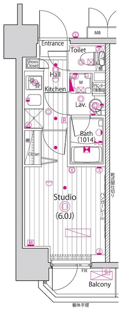 グランド・ガーラ立川2階 間取