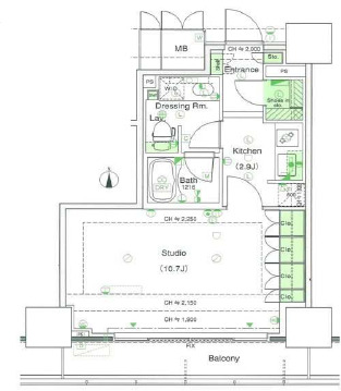 品川タワーフェイス904号室 間取