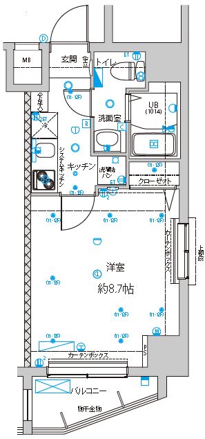 グランドパーク親水公園9階 間取