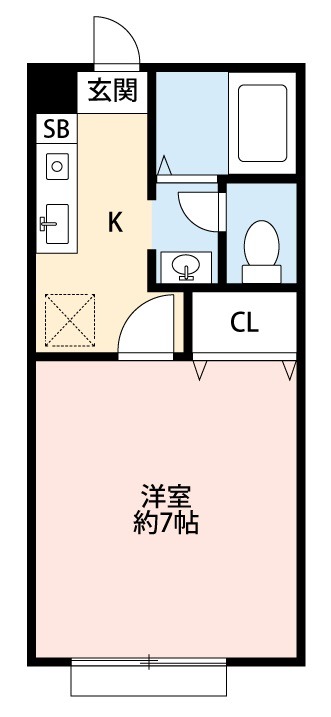 シャインヒル2階 ※間取りはイメージです。