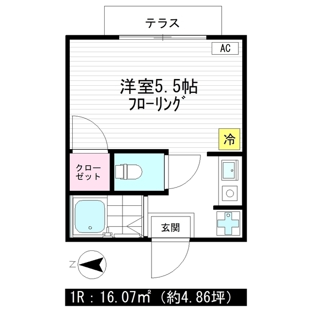 コーポノムラ103号室 間取