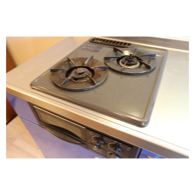 エアル湘南206号室 二口ガスコンロ　グリル付き