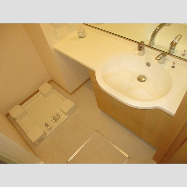 グレイスコート101号室 洗髪洗面化粧台、室内洗濯機置場