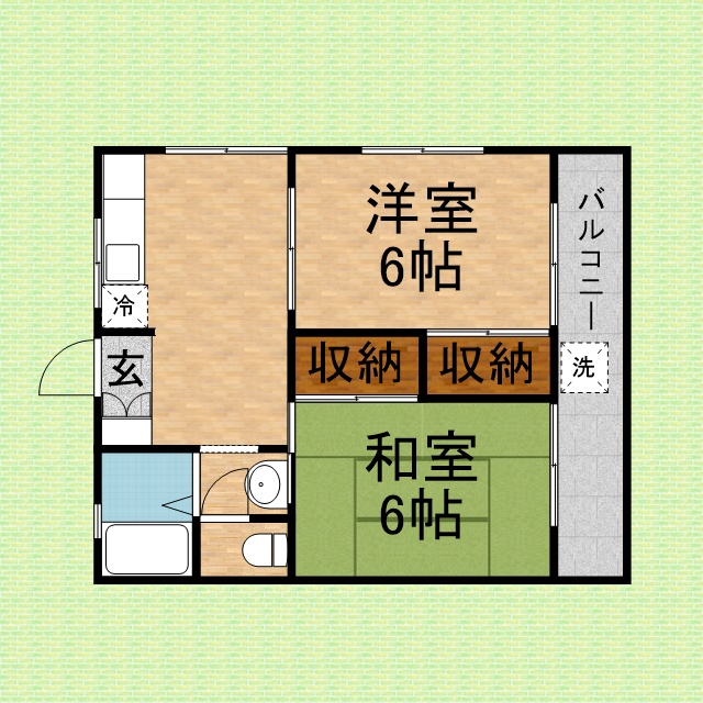 江原コーポ1階 間取