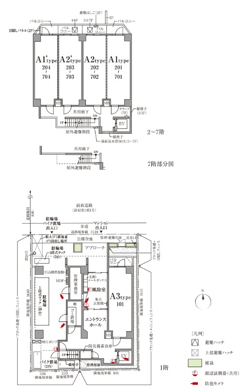 クレイシアIDZ王子フォレストヒルズ4階 平面図