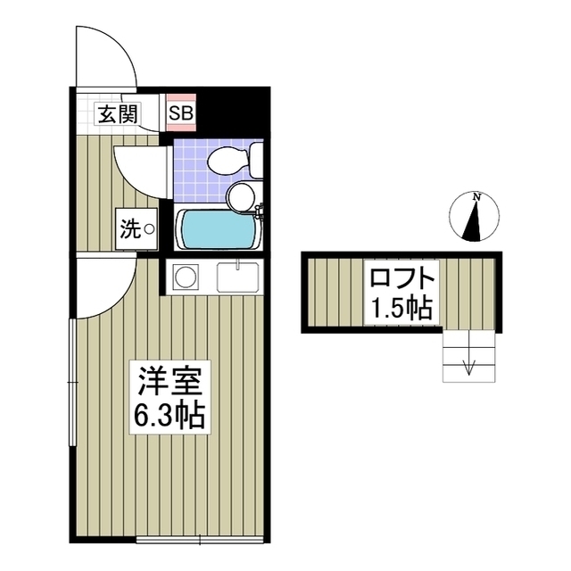 Reno所沢205号室 間取