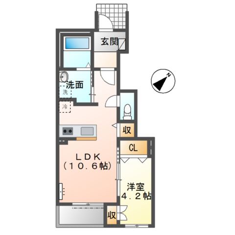 ラ・フォンテーヌ106号室 間取