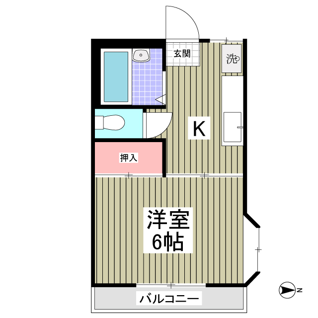 アイリットハイツ第2101号室 間取