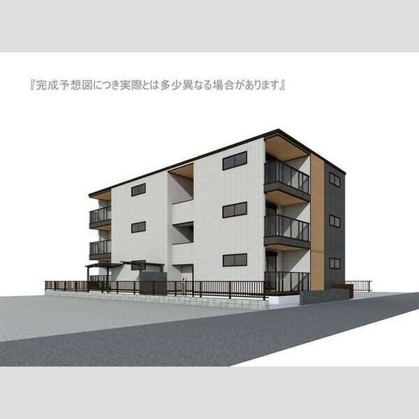 ブルー・コーラル202号室 ※完成予想図につき、実物とは多少異なる場合があります。