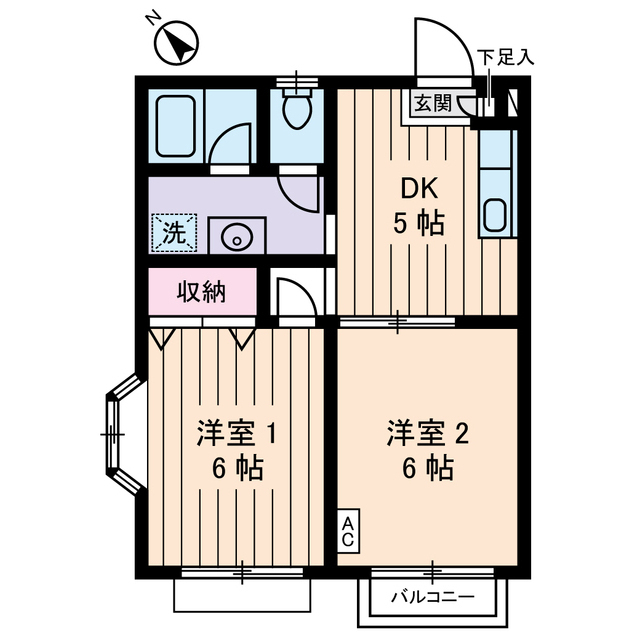 ハイツ　マイルド0203号室 間取