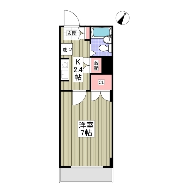 白鍬グランデ304号室 間取