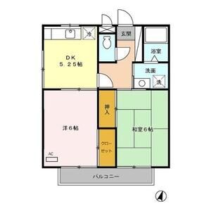 ハイネス大嶋102号室 間取