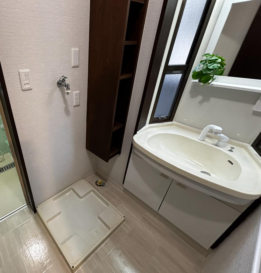 西生田5丁目戸建 収納豊富、シャワー付き洗面台です