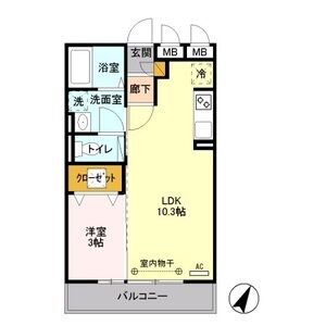 エミナンスⅡ102号室 間取