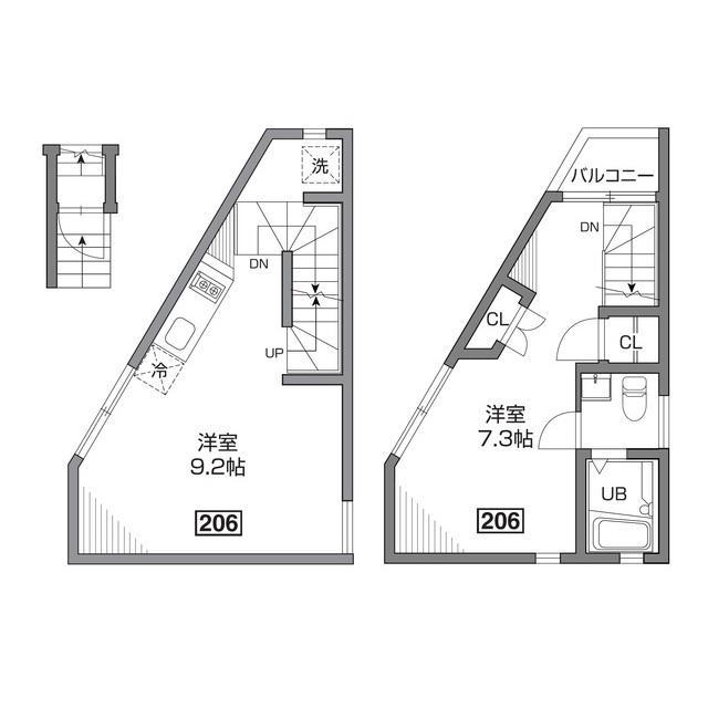 グランエッグス品川2階 間取り図