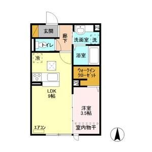 パインコート八幡102号室 間取