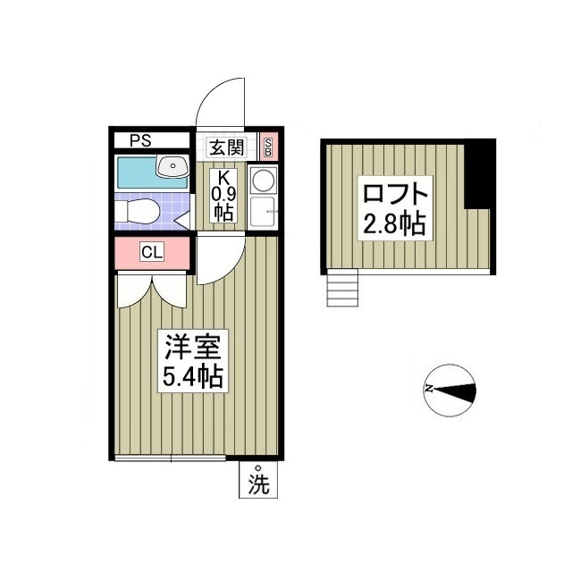 テラス大成103号室 間取