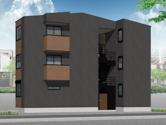 モカテラス松戸302号室 外観パース