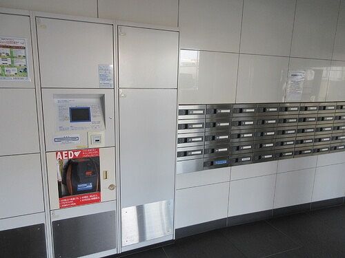 ライオンズ千葉寺ステーションフロントレジデンス1階 宅配ボックス　※2025年3月撮影