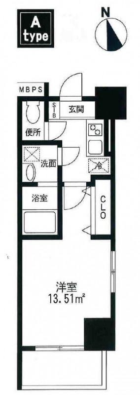 Ｔ．Ｐ．Ｃレジデンス府中3階 間取り