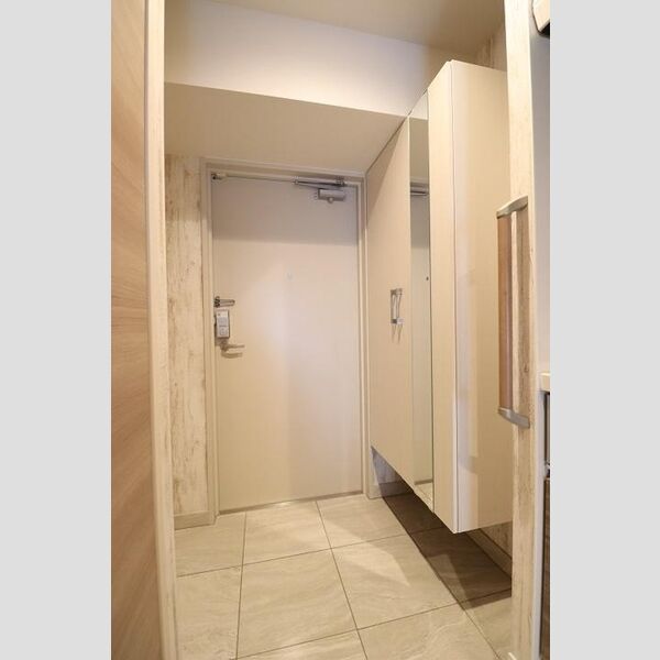 響503号室 玄関に鏡付トールタイプシューズBOX